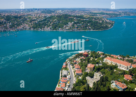 Der Bosporus Antenne Istanbul 2010 europäische Hauptstadt der Kultur der Türkei Stockfoto