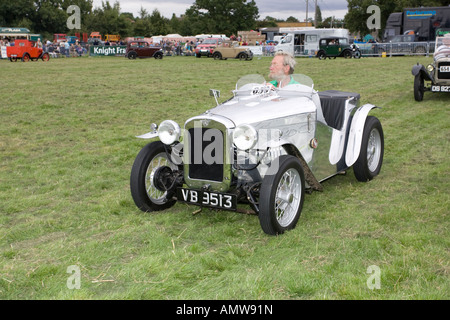 Oldtimer Austin 7 Silber Sport Auto Moreton Agrarmesse 2007 UK Stockfoto