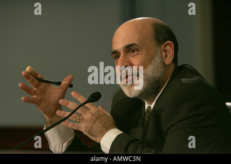 Ben S Bernanke, Vorsitzender, Board of Governors, Federal Reserve System, Stockfoto