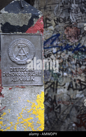 Grenze von Post, Checkpoint Charlie, die Berliner Mauer, Berlin, Deutschland Stockfoto