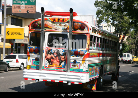 Panama-Panama-Stadt-Bus Red Devil Stockfoto