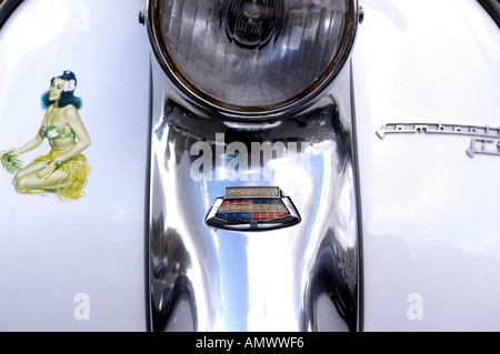 Lambretta Li Serie 2 mit einer Reihe 1-horncasting Stockfoto