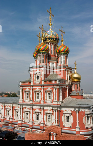 Die Geburt Christi (Stroganov) Kirche, Nischni Nowgorod, Russland Stockfoto