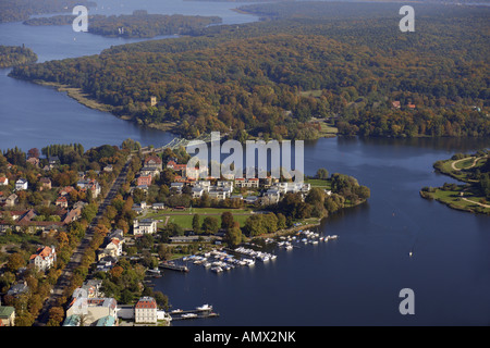 Glienicker Brücke, der Agentenbrücke; Klein-Glienicke; Schloss Glienicke, Havel und tiefen See, Deutschland, Potsdam, Berlin Stockfoto