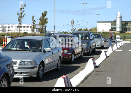 Calais, Euro-Tunnel-Terminal Stockfoto