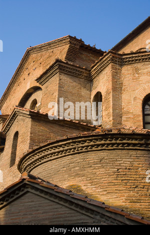 Niedrigen Winkel Blick auf Basilika, Basilika von San Vitale, Ravenna, Emilia-Romagna, Italien Stockfoto