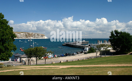 Swanage Bay und Pier, Dorset, Großbritannien Stockfoto