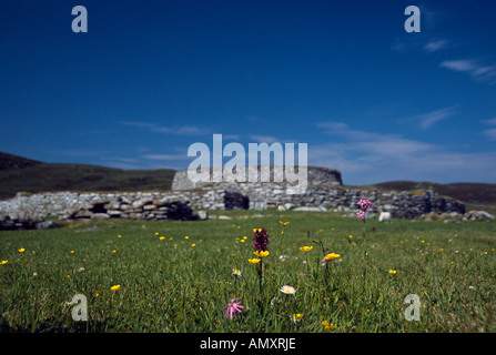 Clickhimin Broch Lerwick alten Stein defensive Gebäude Schottland Stockfoto