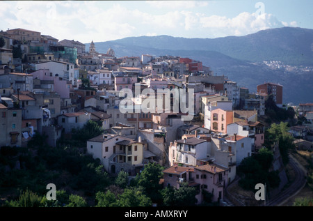 Ansicht von Lanusei Sardinien Italien Stockfoto, Bild ...