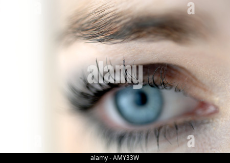 Nahaufnahme des Weibes Auge Stockfoto