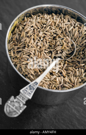 Reis in einer Schale, erhöhten Blick Stockfoto