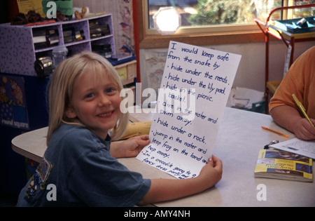 Kind zu Hause, die School of Air eine Radio-Schule für Remotefarmen South Australia gehört Stockfoto