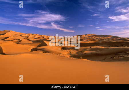 Erg Chebbi Wüste der Sahara, in der Nähe von Merzouga, Marokko Stockfoto