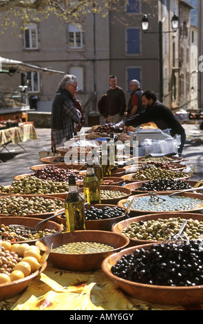 Markt in Anduze Cevennen Frankreich Stockfoto