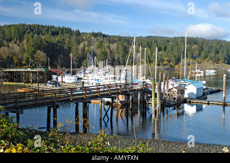 Heriot Bay Ferry Terminal Quadra Island BC Stockfoto