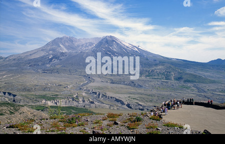 USA WASHINGTON WASHINGTON CASCADE MOUNTAINS A Ansicht des Mount St. Helens ein aktiver Vulkan in der Kaskadenkette Stockfoto