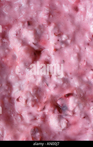 Joghurt mit Früchten full-frame Stockfoto