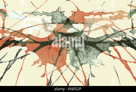 Abstrakte Aquarell Abbildung Stockfoto