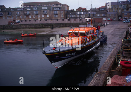 Grace Darling, das gemeinsame Rettungsboot ins Leben gerufen, Northumberland, England Stockfoto