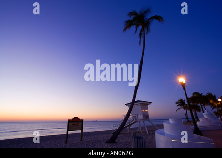 Am frühen Morgen am Strand von ft. Lauderdale, Florida Stockfoto