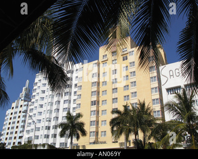 Hotels in Miami Beach, Florida, Vereinigte Staaten Stockfoto