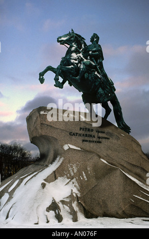 Statue von Peter das große Petersburg-Russland Stockfoto