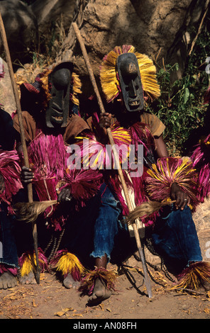 Mali-Dama-Festival in Ireli maskierten Tänzer Stockfoto