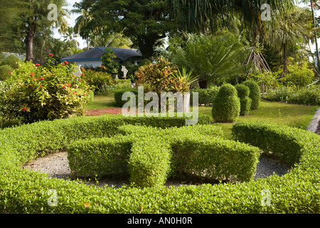 Addu Atoll Gan Equator Village Resort auf den Malediven Garten Stockfoto