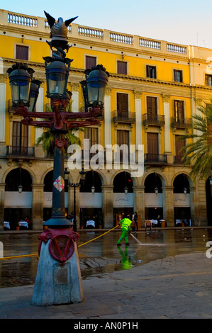 Placa Reial Barcelona Spanien EU Stockfoto