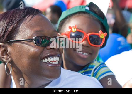 Detroit Michigan einer Mutter und Tochter in der Labor Day parade Stockfoto