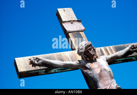 Statue von Jesus Christus am Kreuz Stockfoto