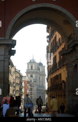 Plaza Mayor - im Herzen der alten Stadt - schon immer die Einstellung für der Stadt wichtigen Veranstaltungen und feiern. Stockfoto
