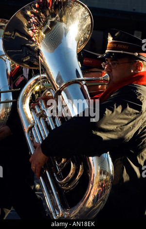 Brass-Blaskapelle der Heilsarmee in 2007 Toronto Santa Claus Parade 18. November 2007 Stockfoto