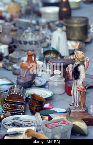 El Rastro Flohmarkt im Viertel La Latina, Madrid. Stockfoto