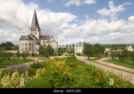 Die Abtei Saint George, Saint Martin von Boscherville, Normandie, Frankreich Stockfoto