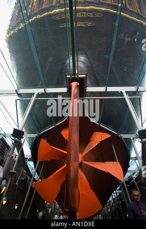 Eisen-Schiffsrumpf SS Great Britain und Propeller im Trockendock Bristol Avon Somerset England UK United Kingdom GB Stockfoto