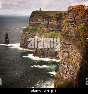 Die Klippen von Moher von Hexen Kopf aus O'Brians Turm County Clare Munster Eire Republik Irland Europas Stockfoto