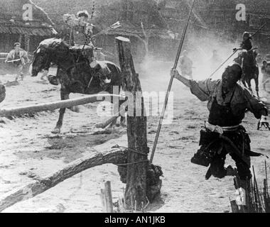 SIEBEN SAMURAI 1954 im Filmklassiker von japanischen Regisseurs Akiro Kurasawa Stockfoto