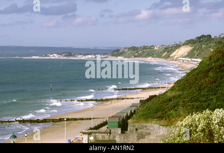 Dorset Bournemouth Sandbänke und Eingang zum Poole Harbour aus Alum Chine Stockfoto