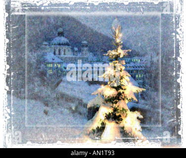 DE - Bayern: Ettal Kloster zu Weihnachten Stockfoto