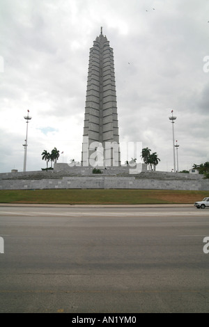 Havanna Kuba Plaza De La Revolución Memorial und Museo José Martí von dort Fidel Castro hat eine berühmte Rede Stockfoto