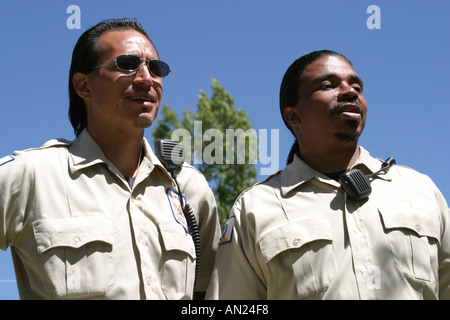 Albuquerque New Mexico, New Mexico State Fair, indianische Ureinwohner, indianische Ureinwohner, Sicherheitskräfte, NM091303 T0021 Stockfoto