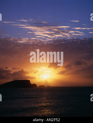 St Vincent Grenadinen Caribbean Sunset Bequia Stockfoto