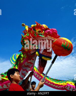 Chinese New Year / Chingay Parade / Dragon Dance, Singapur Stockfoto