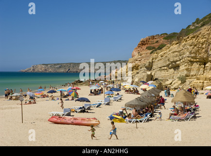 Westalgarve, Salema Strand Stockfoto