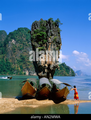 Phangnga Bucht / James Bond Island (Ko Khao Phing Kan), Phuket, Thailand Stockfoto
