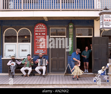 Ballarat / Sovereign Hill Mining Village / Musiker, Melbourne, Victoria, Australien Stockfoto