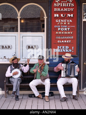 Ballarat / Sovereign Hill Mining Village / Musiker, Melbourne, Victoria, Australien Stockfoto