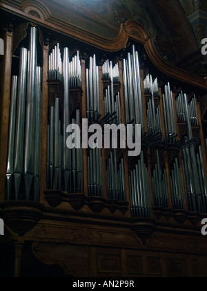 Orgel in der Kirche Santa Maria Degli Angeli in Rom Italien Stockfoto