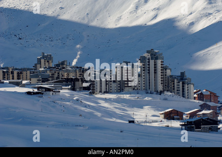 Skigebiet Tignes Val Claret, Frankreich Stockfoto